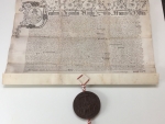Replica vellum deed with James I Great Seal