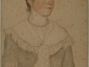 William Strang - Portrait of Mrs Waynman Dixon, before conservation