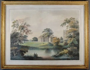 The watercolour by Francis Nicholson after conservation